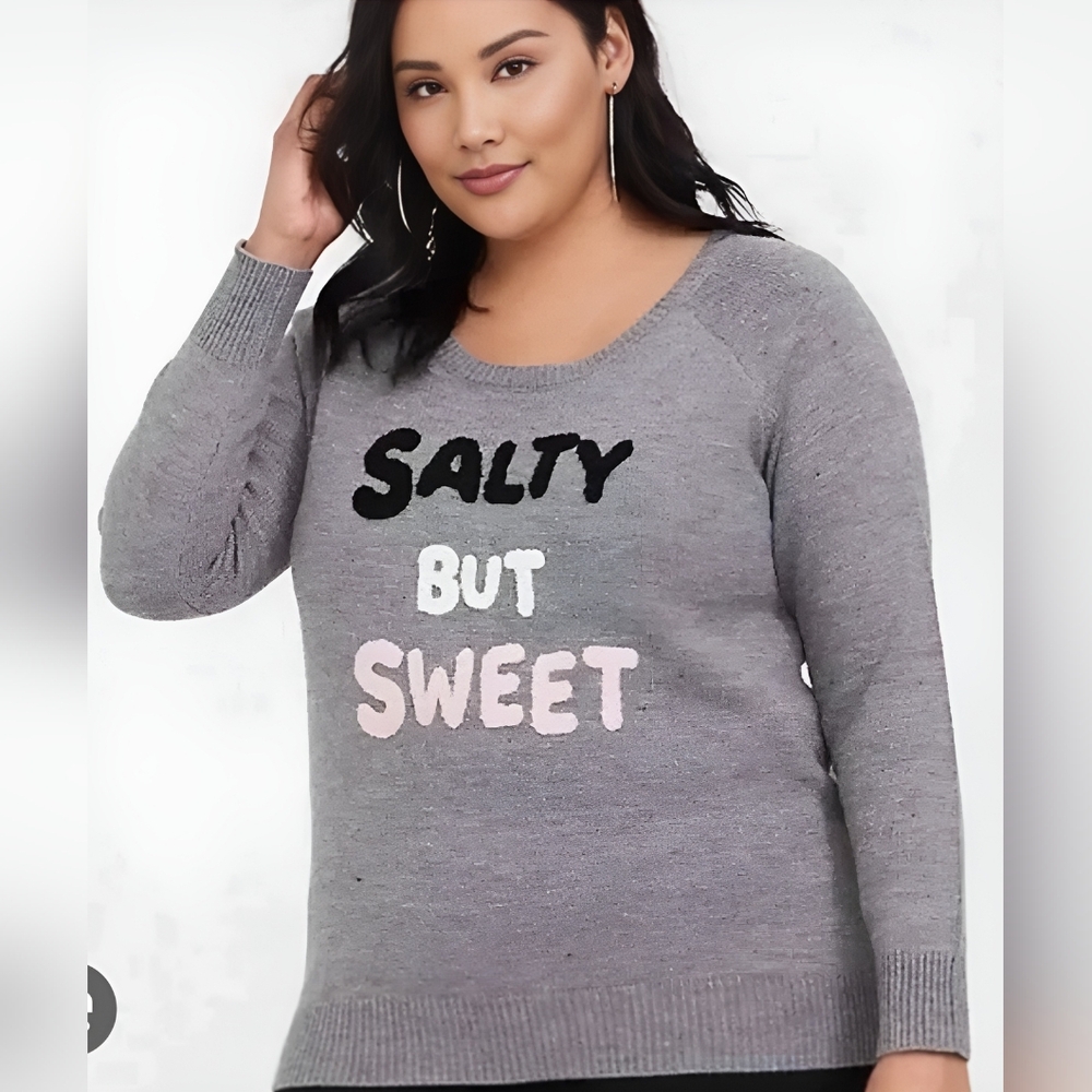 Torrid Gray Sweater - Salty But Sweet